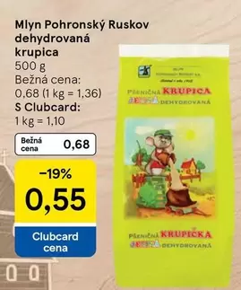 Mlyn Pohronský Ruskov dehydrovaná krupica