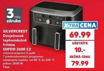 Dvojzónová teplovzdušná fritéza SHFD 2600 C2