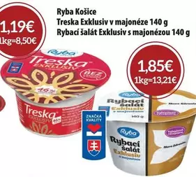 Treska Exklusiv v majonéze, Rybací šalát Exklusiv s majonézou