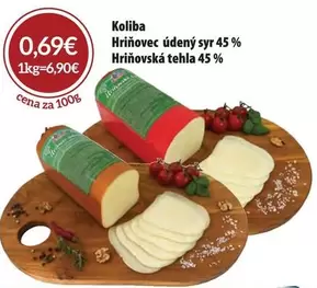 Hriňovec údený syr 45% Hriňovská tehla 45%