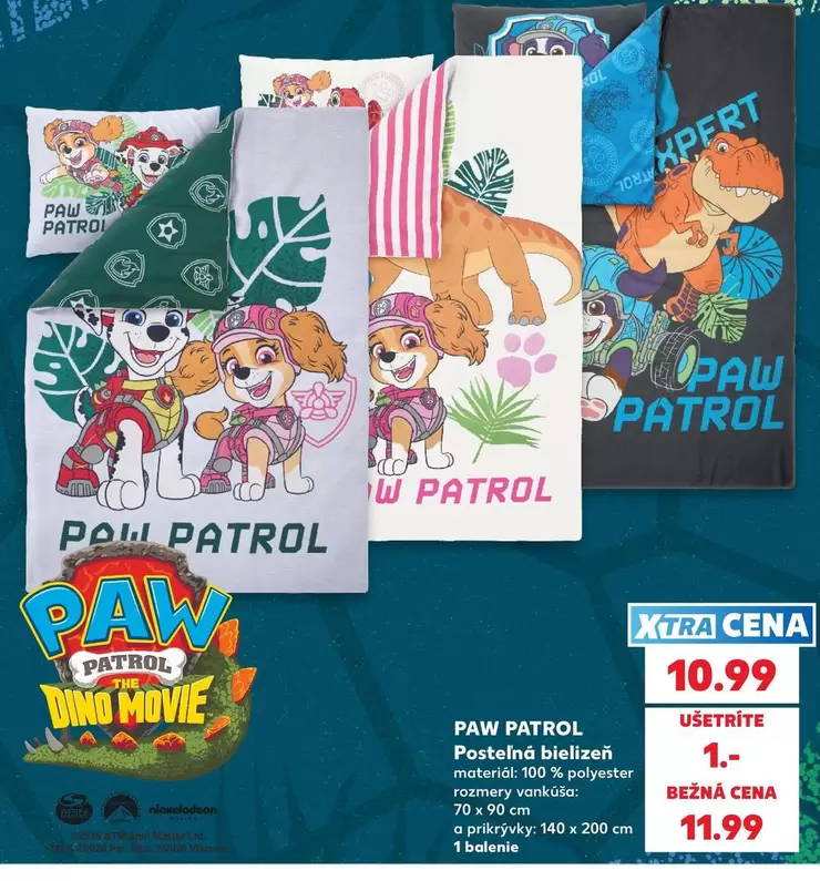 Paw Patrol - PAW PATROL Postelné bielizeň