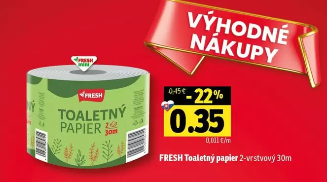 Toaletnederalny papier 2-vrstvovederalny 30m