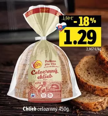 Celozrnný chlieb