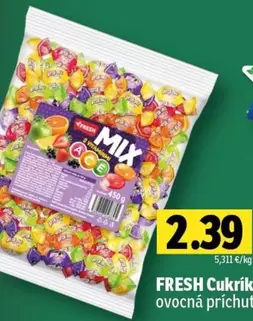 Mix - FRESH Cukrík ovocná príchuť