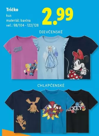 Stitch - Tričko kus, Dievčenské, Chlapčenské