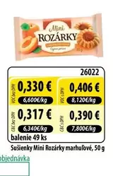 Sušienky Mini Rozárky marhuľové