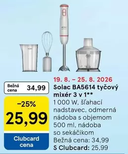 Solac BA5614 tyčový mixér 3 v 1