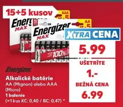 Alkalické batérie AA alebo AAA (Micro)