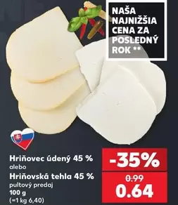 Hriňovec udený 45% alebo Hriňovská tehla 45%