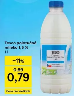 polotučné mlieko