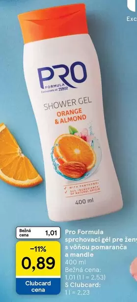 Origin - Pro Formula sprchovací gél pre ženy s vôňou pomaranča a mandle