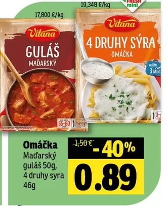 Omáčka guláš, 4 druhy syra