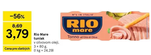 Rio Mare tuniak v olivovom oleji