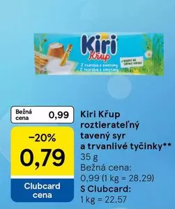 roztierateľný tavený syr a trvanlivé tyčinky