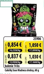 Cukríky Sour Madness drobsy