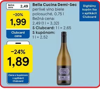 Bella Cucina Demi-Sec perl	extieve v	extino biele polosuch	exté