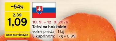 Tekvica hokkaido