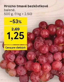 Hrozno tmavé bezkôstkové