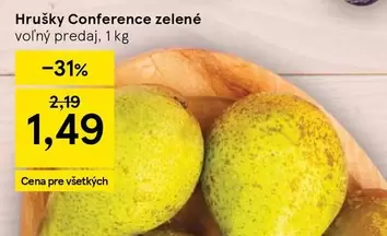 Hrušky Conference zelené