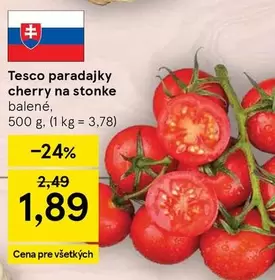 Paradajky Cherry Na Stonke
