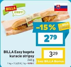 BILLA Easy bageta kuracie stripsy