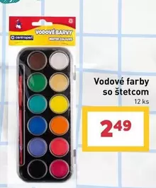 Vodové farby so štetcom