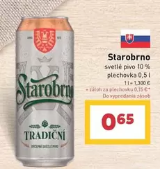 světlé pivo 10 % plechovka
