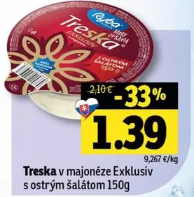 Nasa - Treska v majonéze Exklusiv s ostrým šalátom