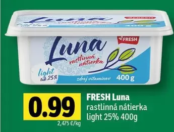 rastlinná nátierka light 25%