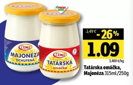 Tatárska omáčka, Majonéza