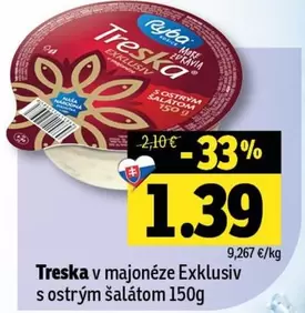 Nasa - Treska v majonéze Exklusiv s ostrým šalátom