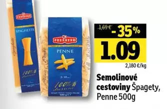 Semolinové cestoviny Špagety, Penne