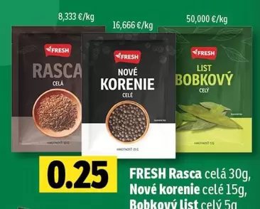 Rasca, Nové korenie, Bobkový list