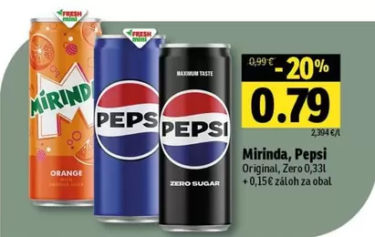 Mirinda, Pepsi Original, Zero