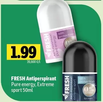 Antiperspirant Pure energy, Extreme sport
