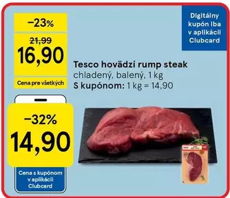 Tesco hovězí rump steak