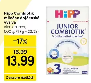 Combiotik mliečna dojčenská výživa