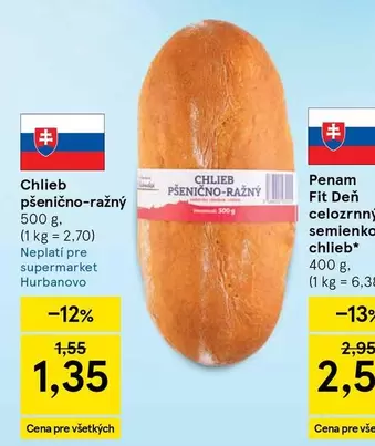 Chlieb pšenično-ražný