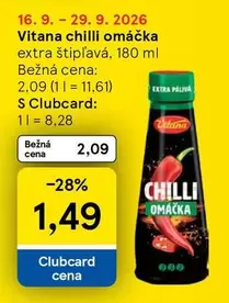 Vitana chilli omáčka extra štípľavá