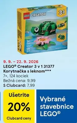 Lego - LEGO Creator 3 v 1 31377 Korytnačka s leknom