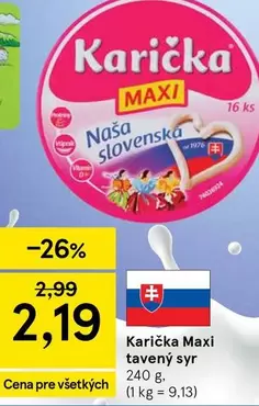 Karička Maxi tavený syr