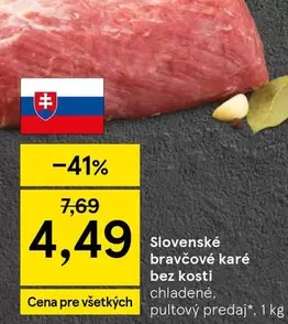 Slovenské bravčové karé bez kosti