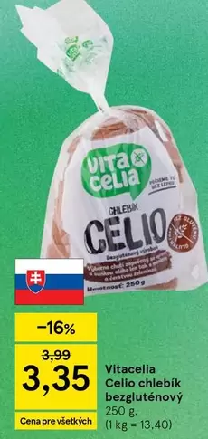 Celio chlebík bezgluténový