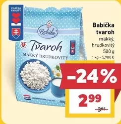 Tvaroh mäkký, hrudkovitý