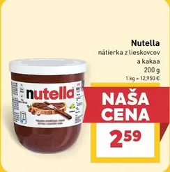Nutella - nátierka z lieskovcov a kakaa