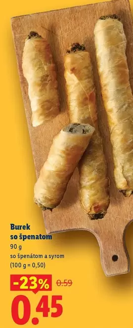 Burek so špenátom