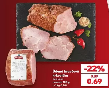 Udená bravčová krkovička bez kosti