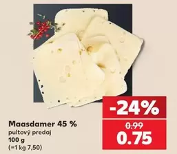 Maasdamer pultový predaj