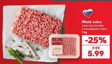 Mleté maso zmes bravčového a hovädzieho masa