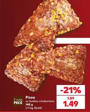 Pizza so šunkou a kukuricou